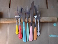 Rachael Muller Colourful Mismatched Cutlery